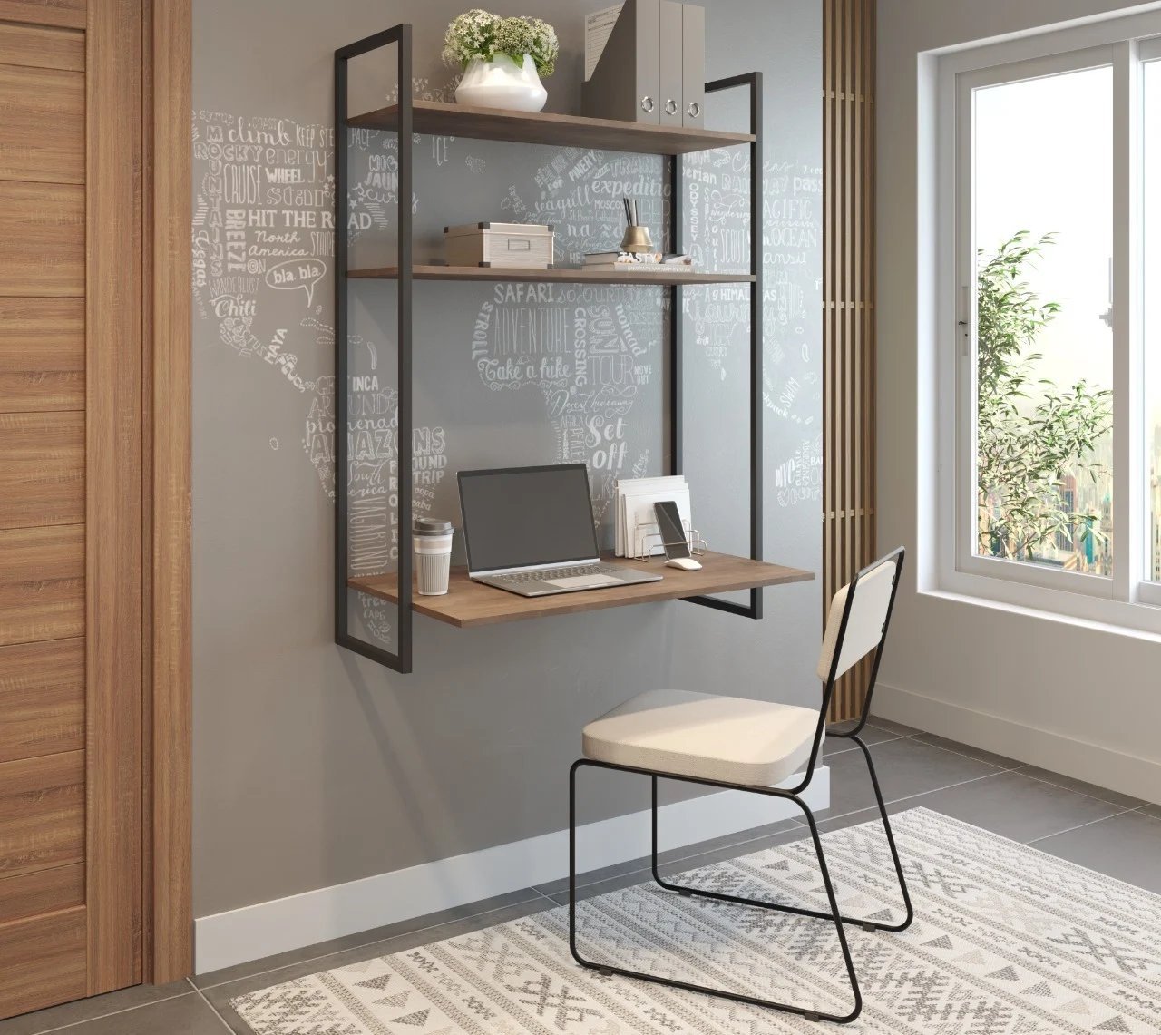 Escrivaninha Multiuso Notebook Suspensa – ES-15