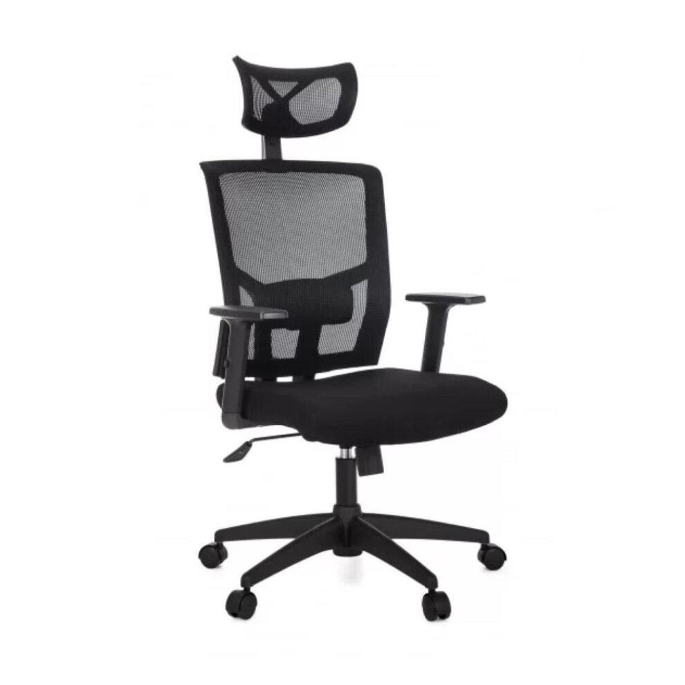 Poltrona Presidente Tela ANM-312P – C Encosto de Cabeça – Cor Preto – PMD – 32981