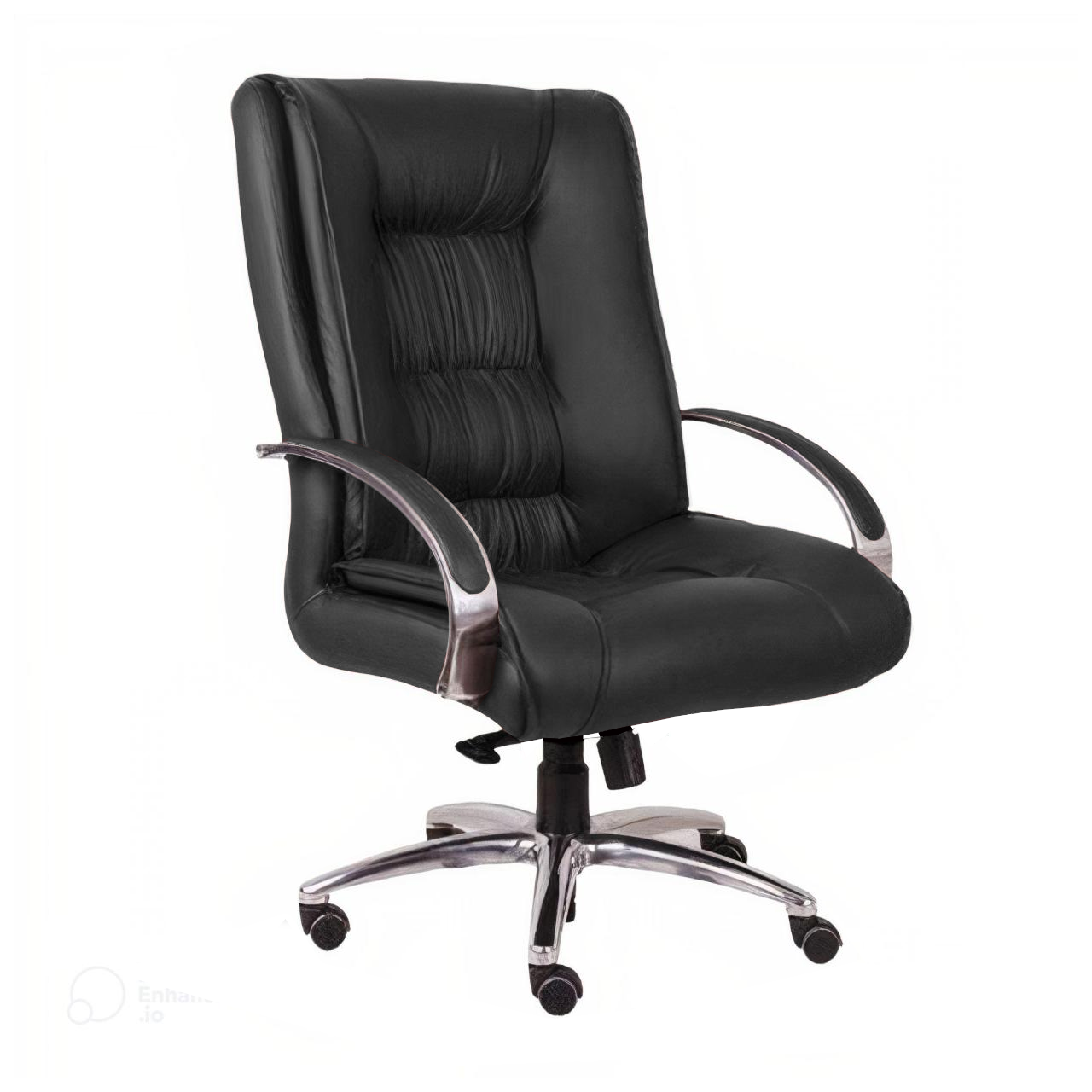 Cadeira Presidente ULTRA Giratória Cromada – ENJOY – Cor Preto – 32961