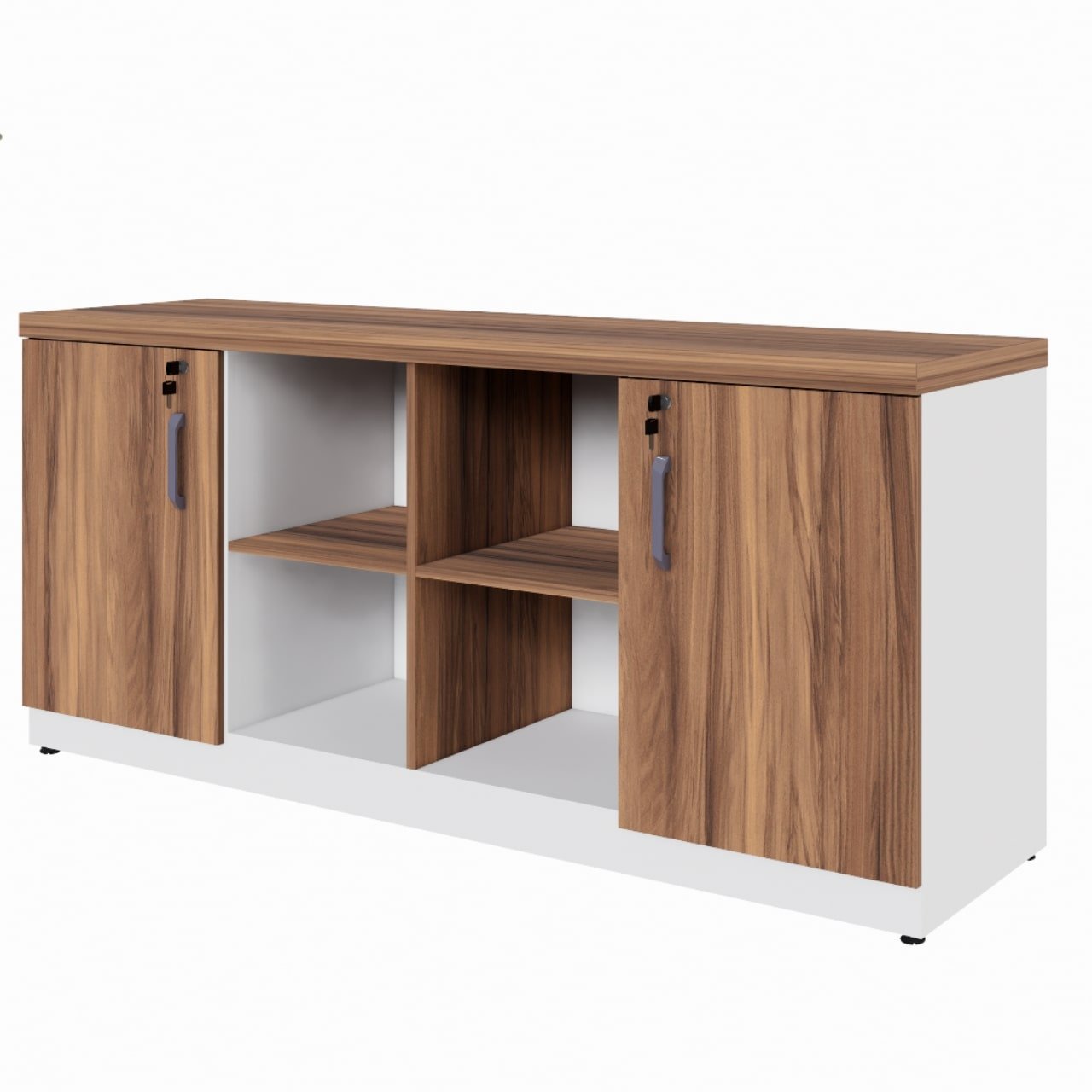 Armário Baixo GOLD Credenza ESPECIAL – 1,60×0,73×0,45m – NOGALSEVILHA BRANCO – 34502