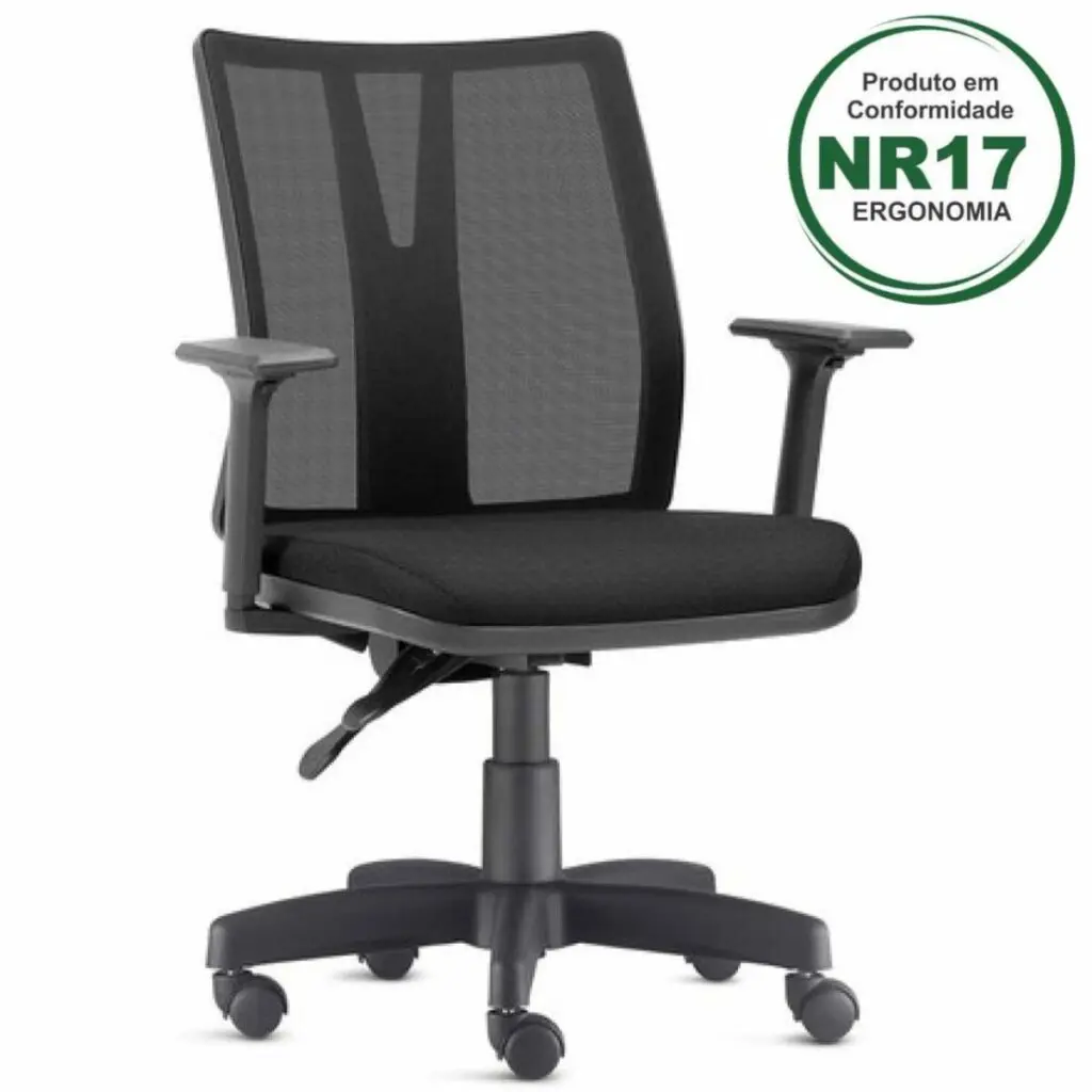 Cadeira De Escritório ADDIT EXECUTIVA Tela – Cor Preta 33000