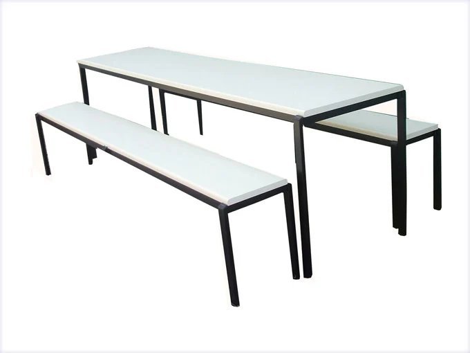 Mesa para Refeitório com Banco Coletivo Solto – MF-03