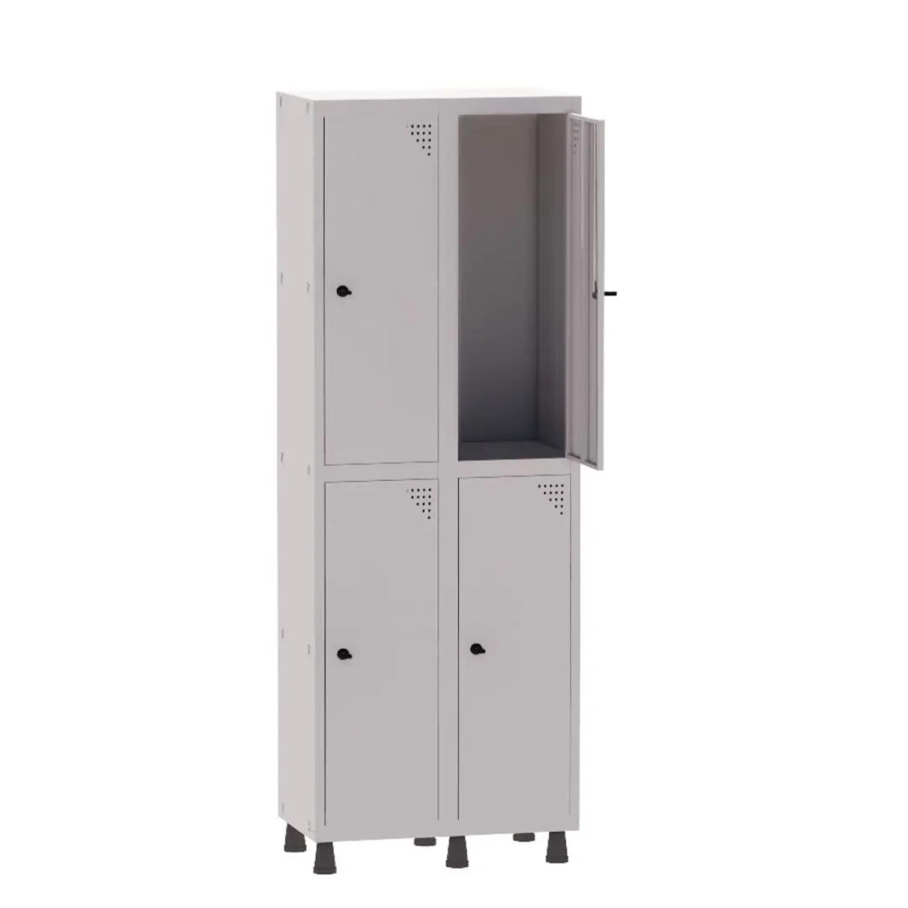 Roupeiro de Aço PAM com 04 PORTAS GRANDES – 1,80×0,69×0,32m – CZ/CZ – PANDIN – 74202