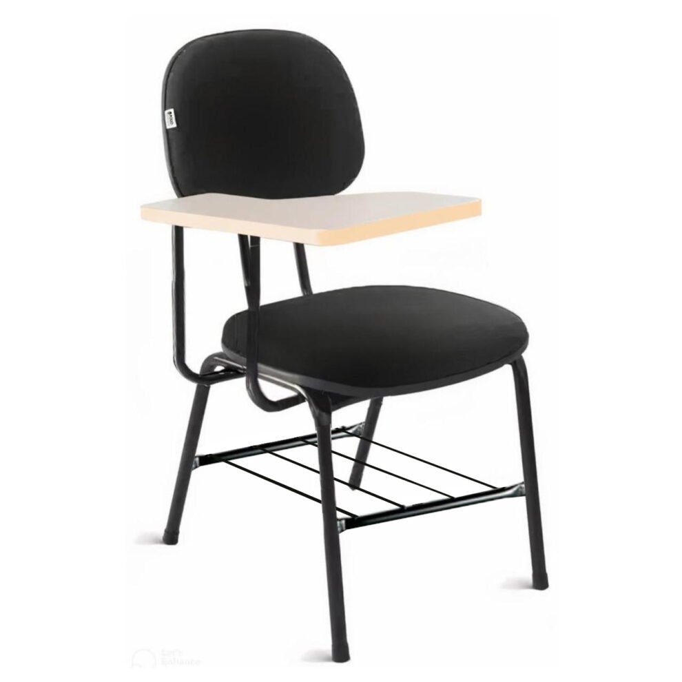 Carteira Universitária Secretária Estofada c/ Grade – Corino Preto – MARTIFLEX – 32045