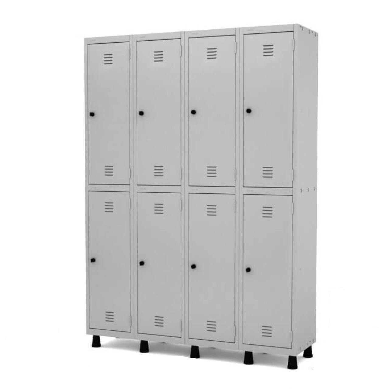 Roupeiro de Aço c 08 PORTAS GRANDES – 1,93×1,38×0,40m – CZCZ – PANDIN – 10004