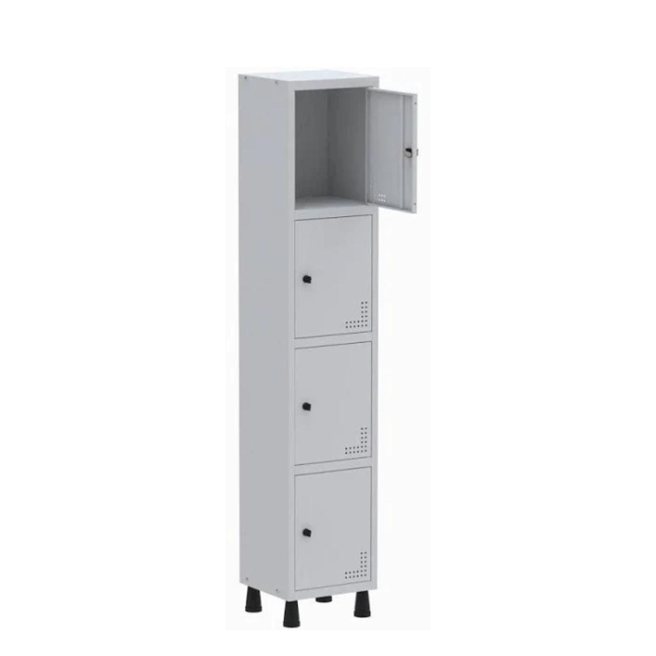 Roupeiro de Aço PAM c 04 Portas Pequenas – 1,80×0,35×0,32m – CZCZ – PANDIN – 74205