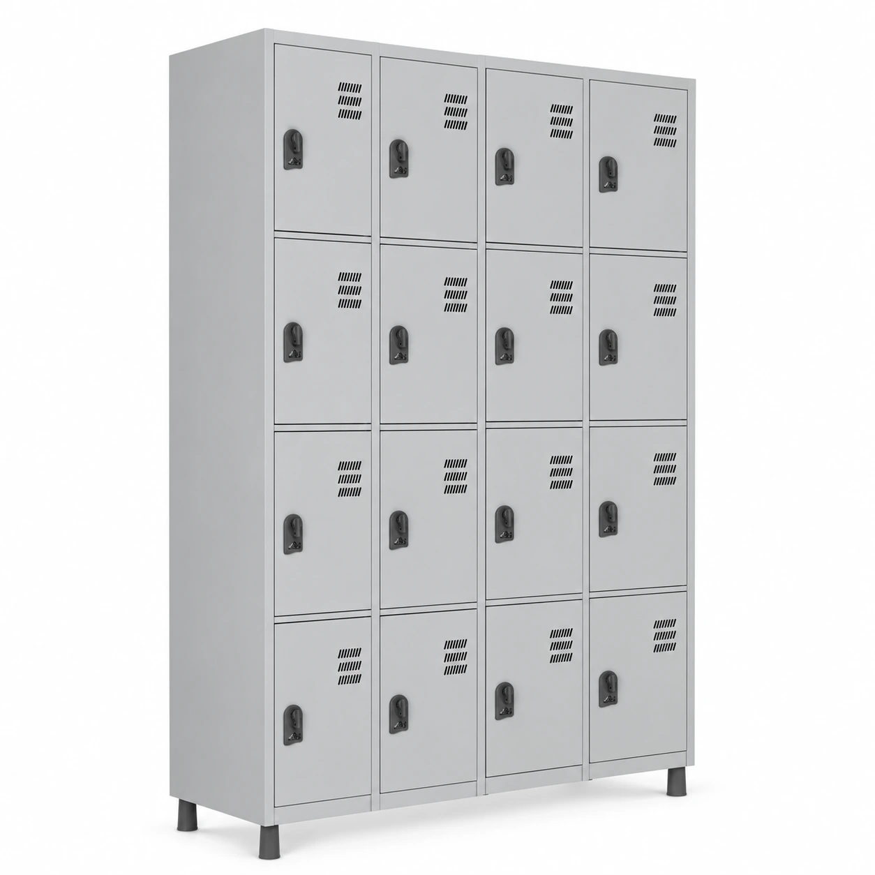 Armário Roupeiro de Aço 16 Portas PEQUENAS – 1,84×1,29×0,35m – CZ/CZ – W3 – 10019