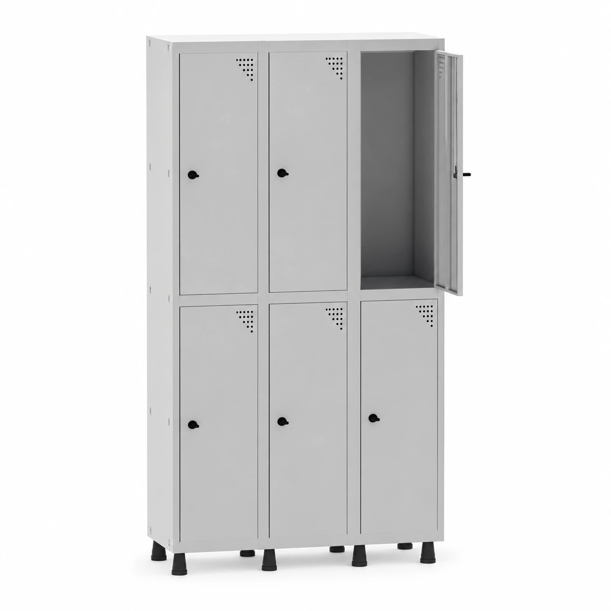Roupeiro de Aço PAM c/ 06 PORTAS GRANDES – 1,80×1,03×0,32m – CZ/CZ – PANDIN – 74203