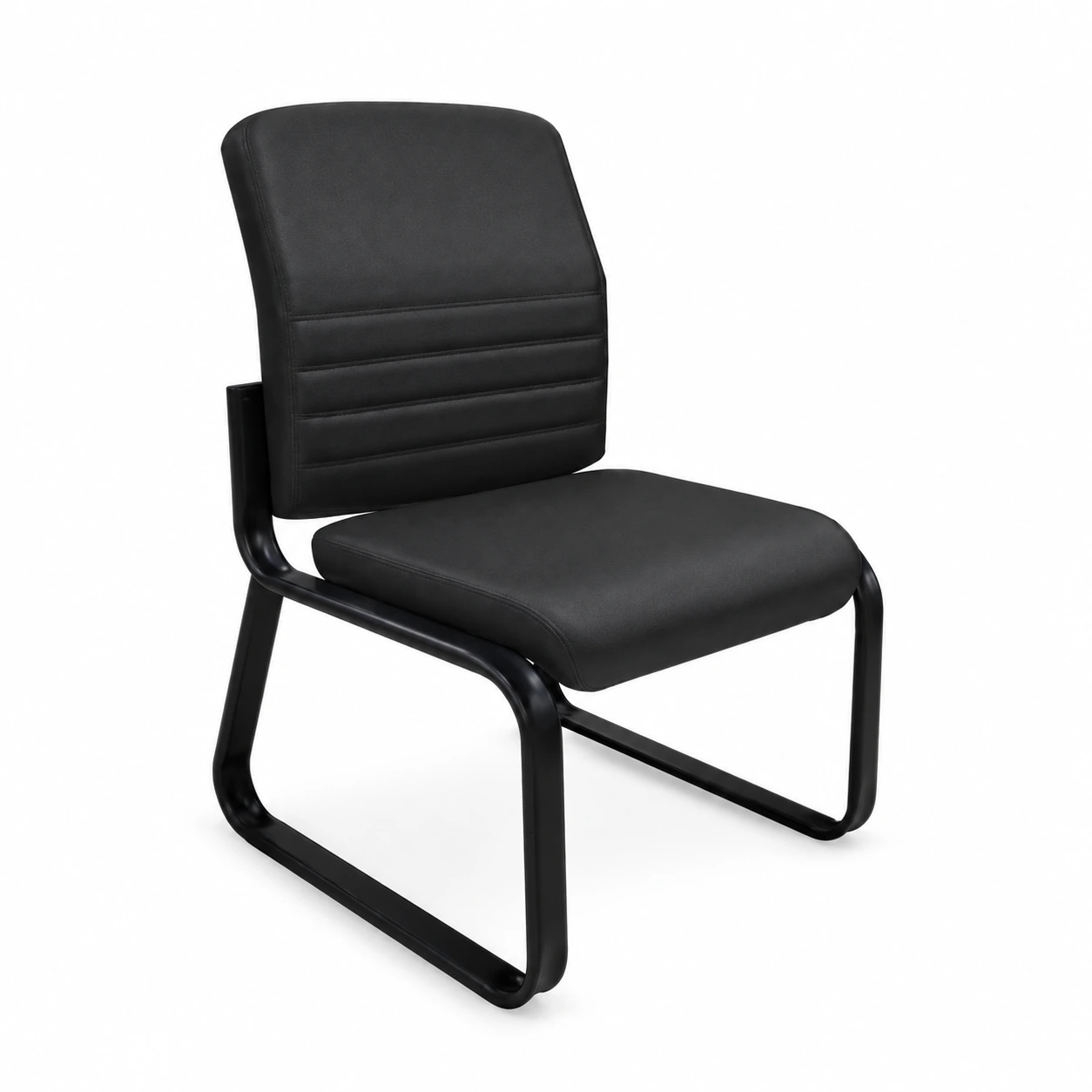 Sofanete para Escritório Estofado 01 lugar – LYON – Cor Preto – 33125
