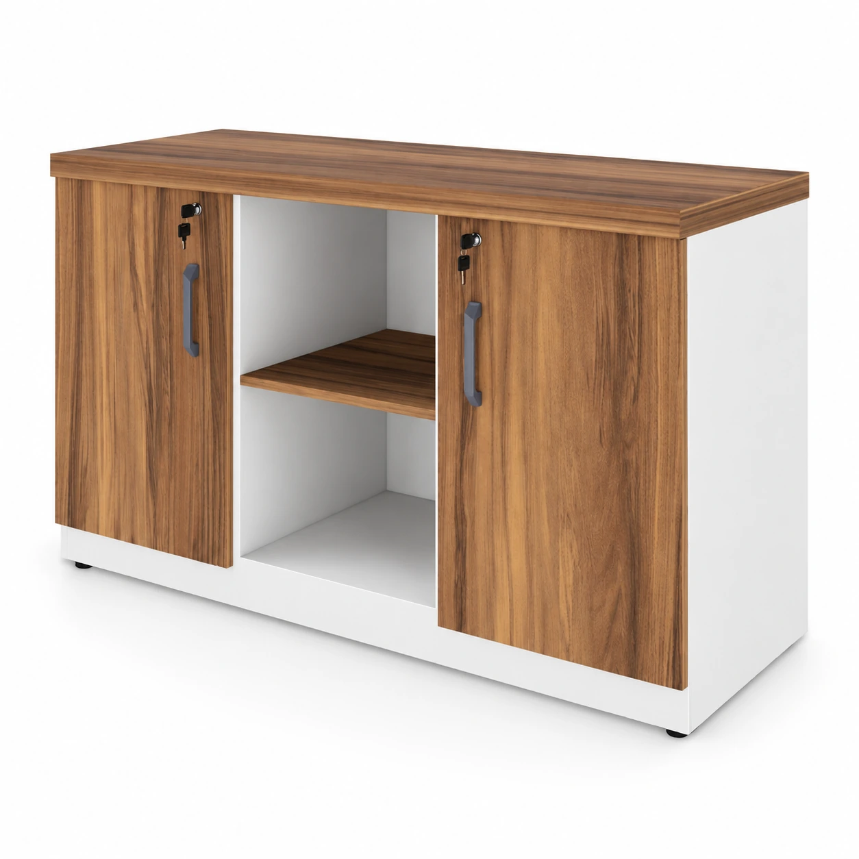 Armário Baixo Credenza – 1,20×0,73X0,45m NOGAL SEVILHABRANCO – 34312