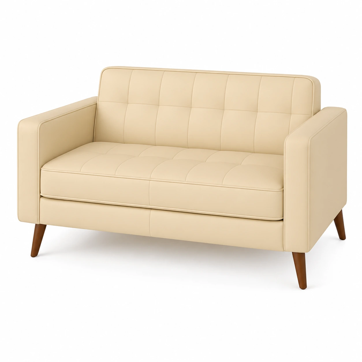 oltrona para Escritório ROMA 03 Lugar – Corino – Cor AREIA – 60063