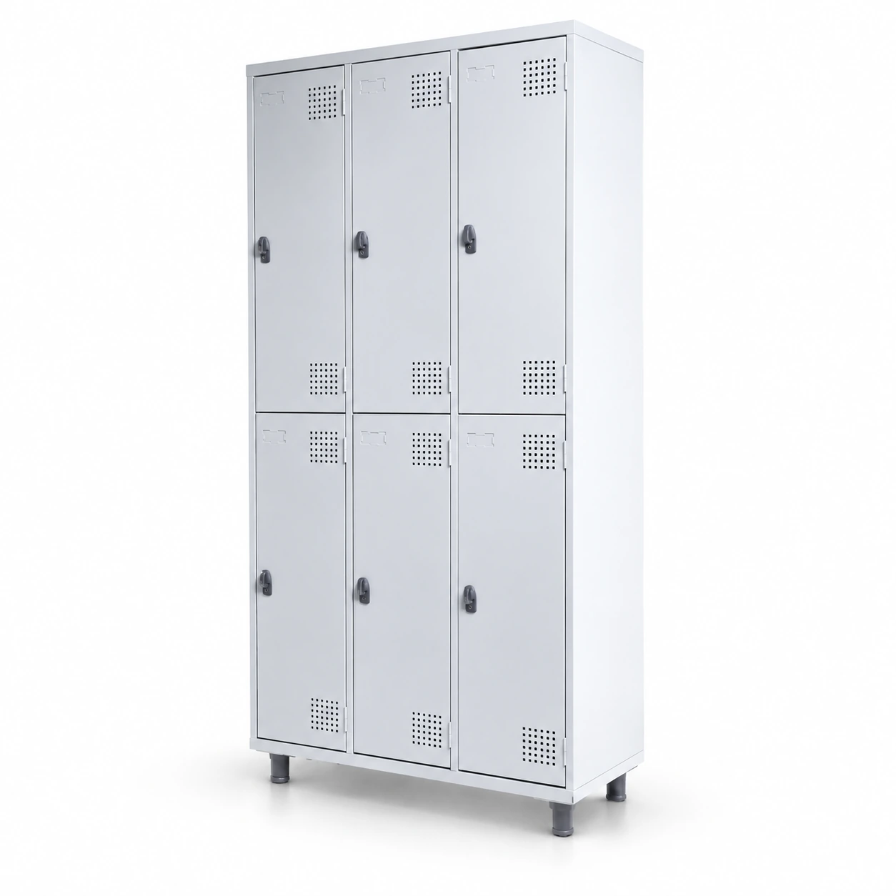 Armário Roupeiro de Aço c/ 06 Portas GRANDES – 1,95×0,92×0,40m – SA – CZ/CZ – 14009