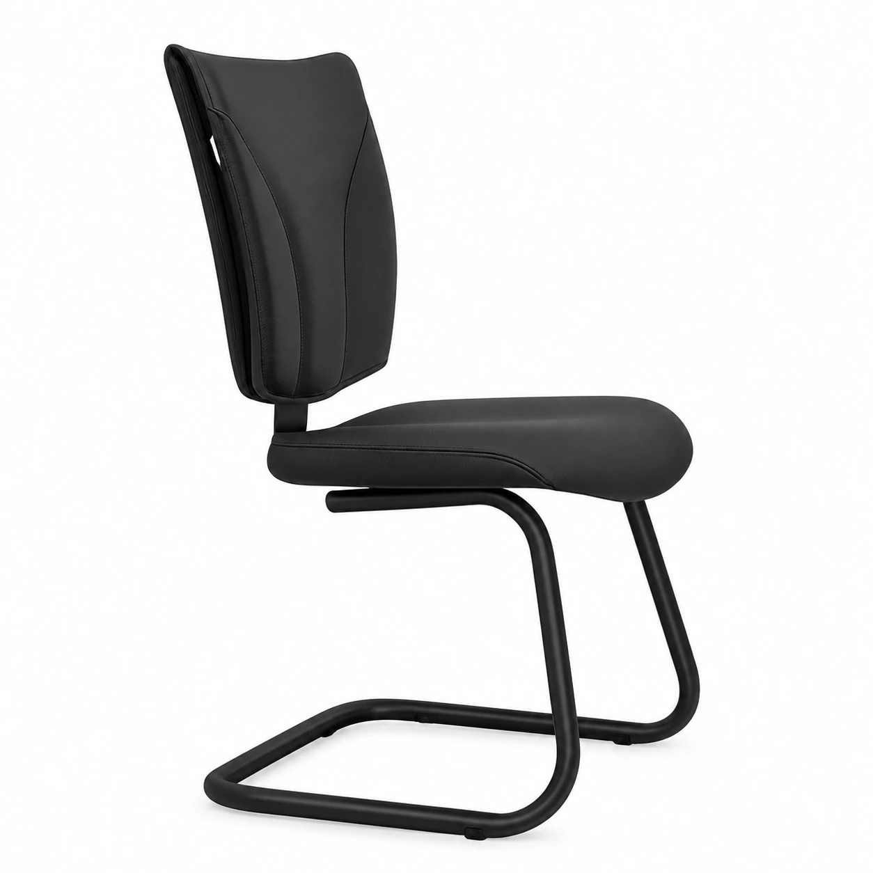 Cadeira Escritório B-ONE Base em “S” Preta – Corino Preto – 31032