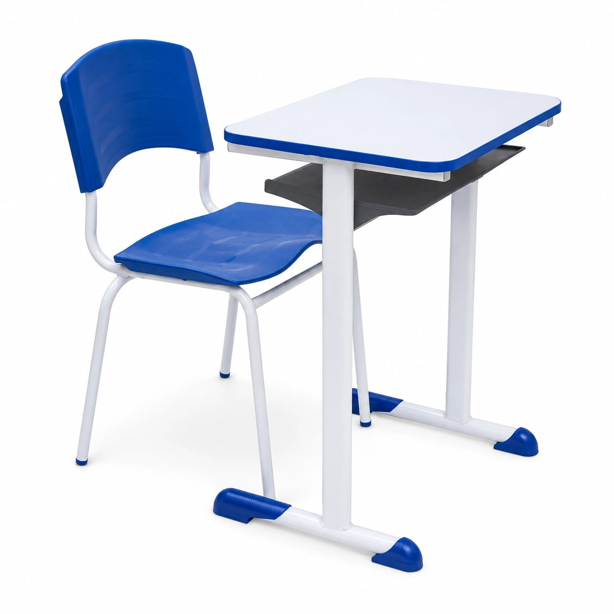 Kit Escolar Individual  (Mesa e Cadeira) – ADULTO – MADEIRA  REALPLAST – 40095